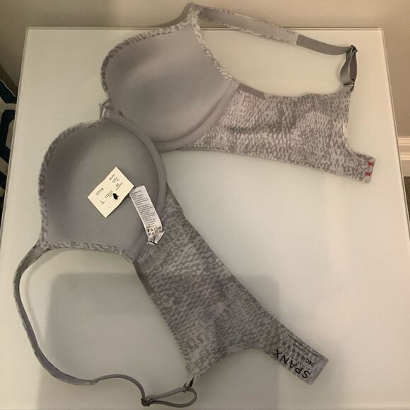 ‎SPANX PILLOW CUP BRA IN GREY SIZE 34C NWT - Picture 7 of 9